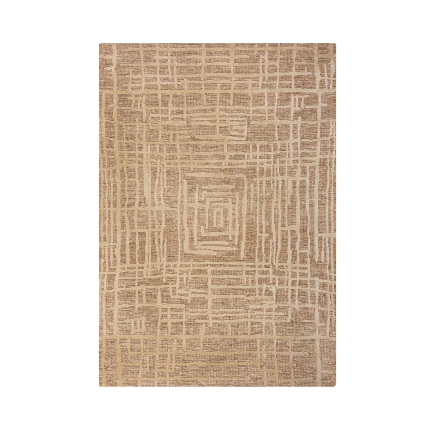 Flair Rugs Kurzflorteppich Elliot Wool Look 160 cm x 230 cm Beige-Braun