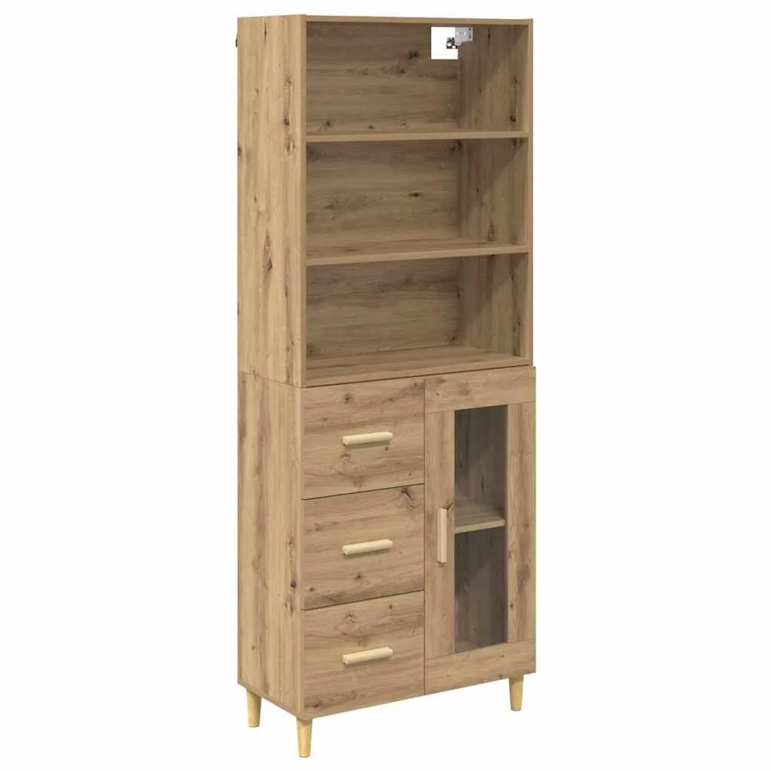 vidaXL Highboard Artisan-Eiche 69,5 x 32,5 x 180 cm Holzwerkstoff 3415984 günstig online kaufen