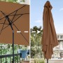 Svita Sonnenschirm 3x2m, rechteckig, taupe: Geöffnet und geschlossen im Vergleich.