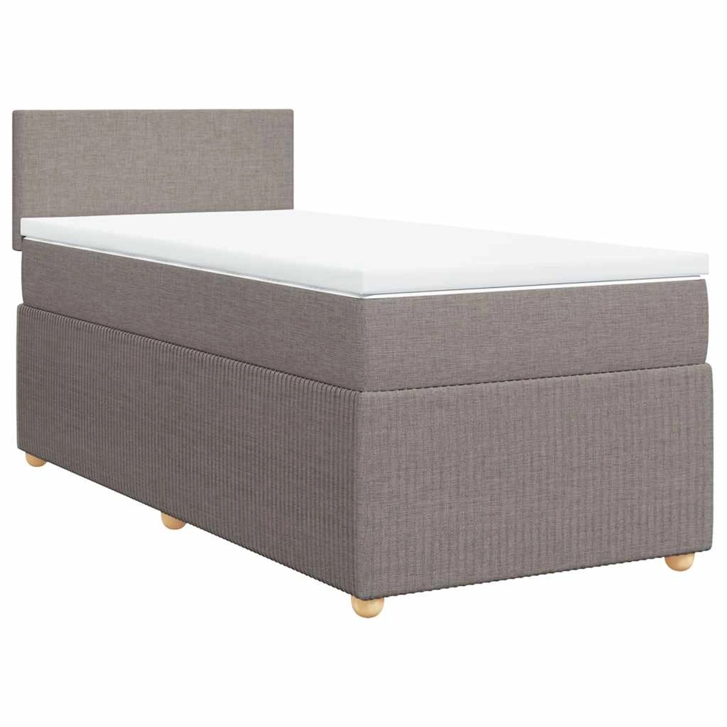 vidaXL Boxspringbett mit Matratze Taupe 100x200 cm Stoff 3287364 günstig online kaufen