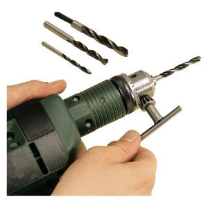 Anwendung: LUX Bohrfutterschlüssel S14 zum Festziehen des Zahnkranzbohrfutters an einer Bohrmaschine.