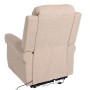 Berlinlodge Massage-Fernsehsessel HxBxT 144x83x83 cm Sitzhöhe 50 cm Liegefunktion Aufstehhilfe Heizfunktion Stoff/Textil Beige-Braun Massagesessel_5
