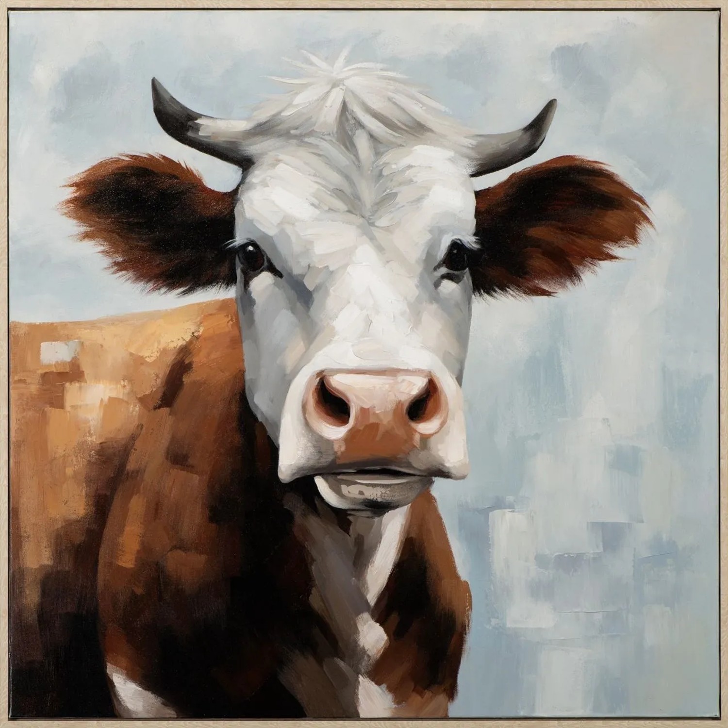 Art Universe Leinwandbild Kuh Bella 80 x 80 cm