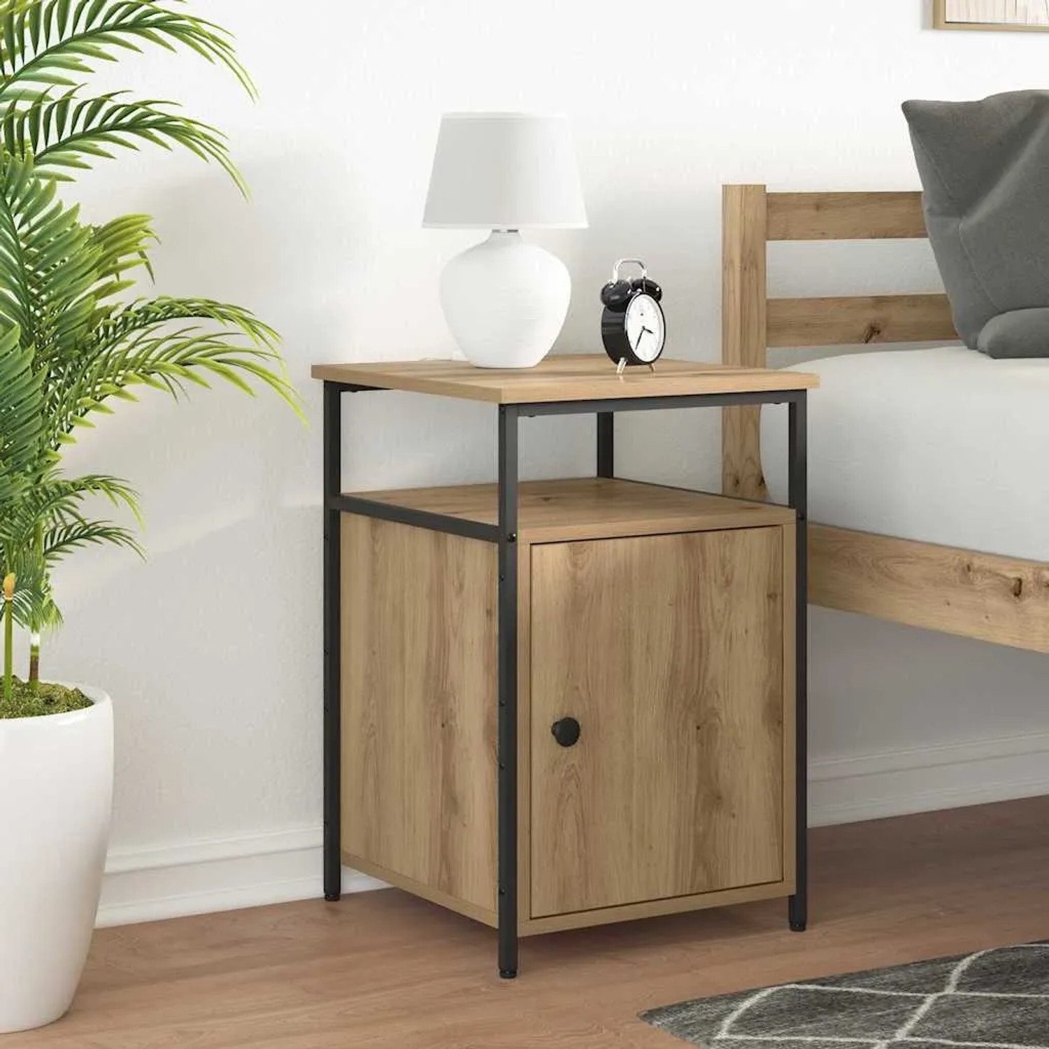 vidaXL Nachttisch Artisan-Eiche Holzwerkstoff 879503_2