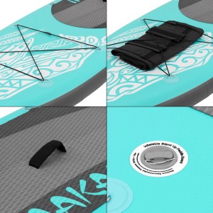 Detailansicht des türkis ECD Germany Stand Up Paddle Boards Makani, Wassersport.