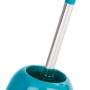 Wenko WC-Garnitur Polaris Petrol aus Keramik mit Bürste und Halter.