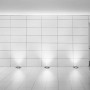 Näve LED-Bodeneinbauleuchte Forto, Stahl-Blank, im Einsatz in modernem Raum.