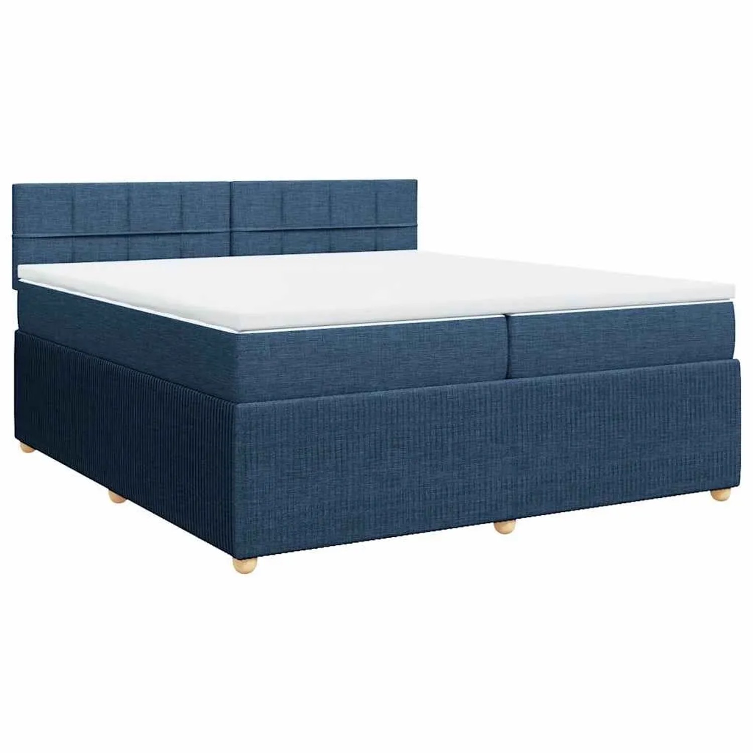 vidaXL Boxspringbett mit Matratze Blau 200x200 cm Stoff 3287569 günstig online kaufen