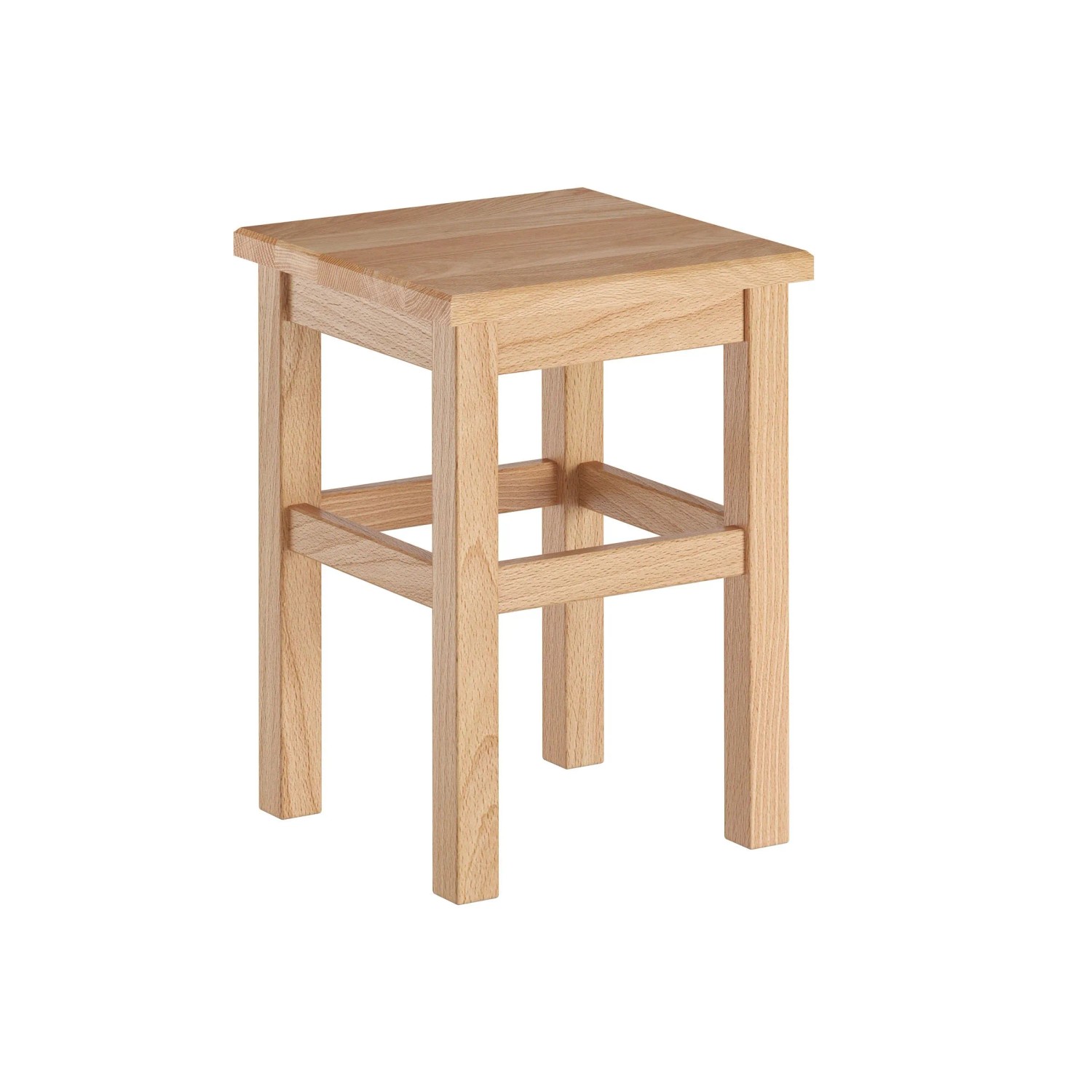 Erst-Holz Massiver Hocker Sitzhocker Buche Natur 32x32x45 cm