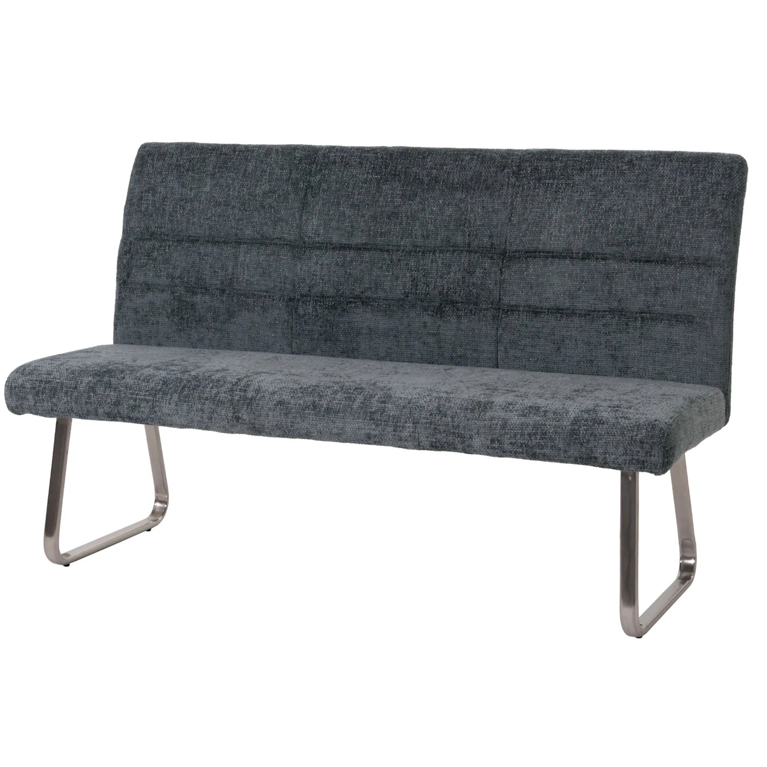 MCW Sitzbank G55 Edelstahl Gebürstet Stoff/Textil Chenille Öko-Tex 180cm Blau-Grün