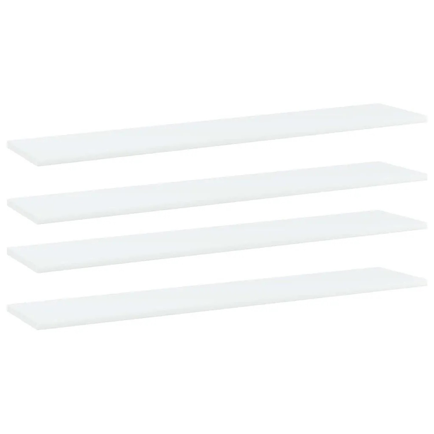 vidaXL Bücherregal-Bretter 4 Stk Weiß 100x20x1,5 cm Holzwerkstoff 805378