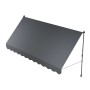 Graue Juskys Klemmmarkise Kapstadt 400x120 cm für Balkon und Terrasse.