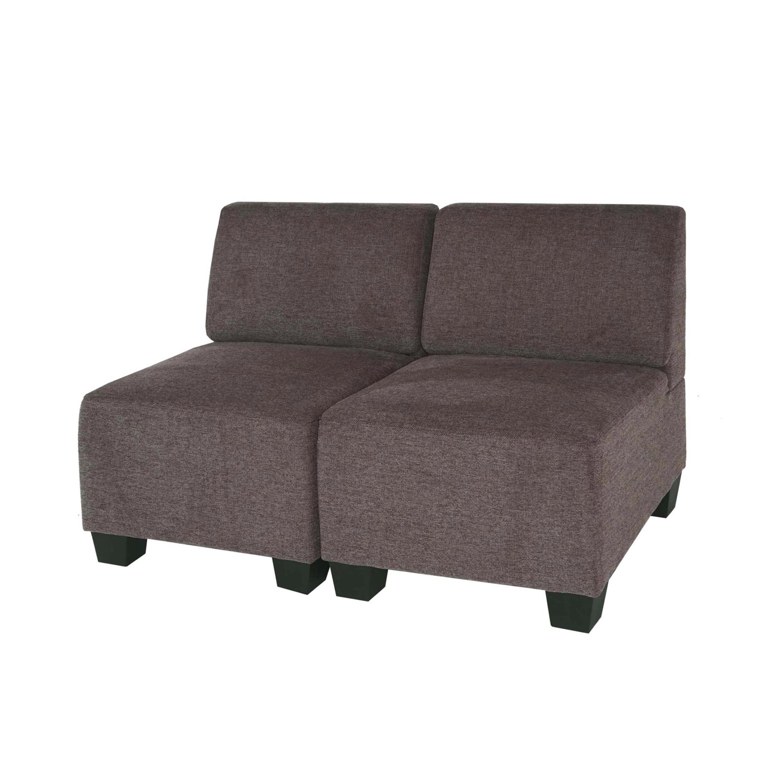MCW Modular 2-Sitzer Sofa Couch Moncalieri Braun ohne Armlehnen günstig online kaufen