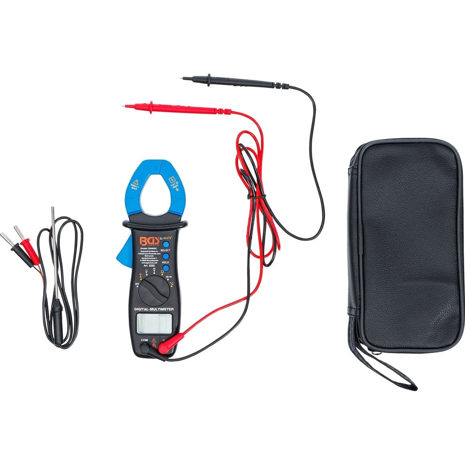 BGS Digital Multimeter Mit Zange Für Gleich Und Wechselstrom 2202