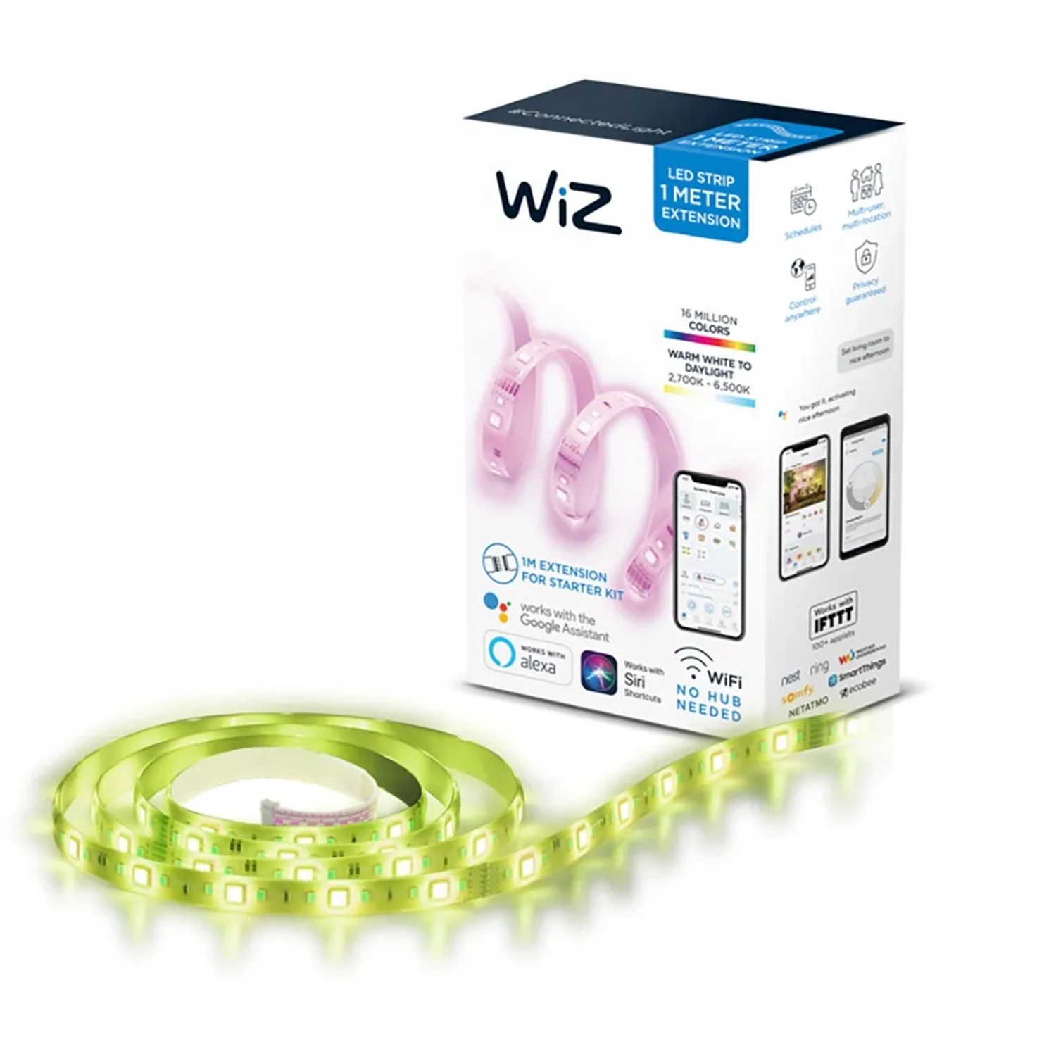 WiZ Smart LED-Strip Wifi Verlängerung Licht- & Farbwechsel RGBW 13W 1 m