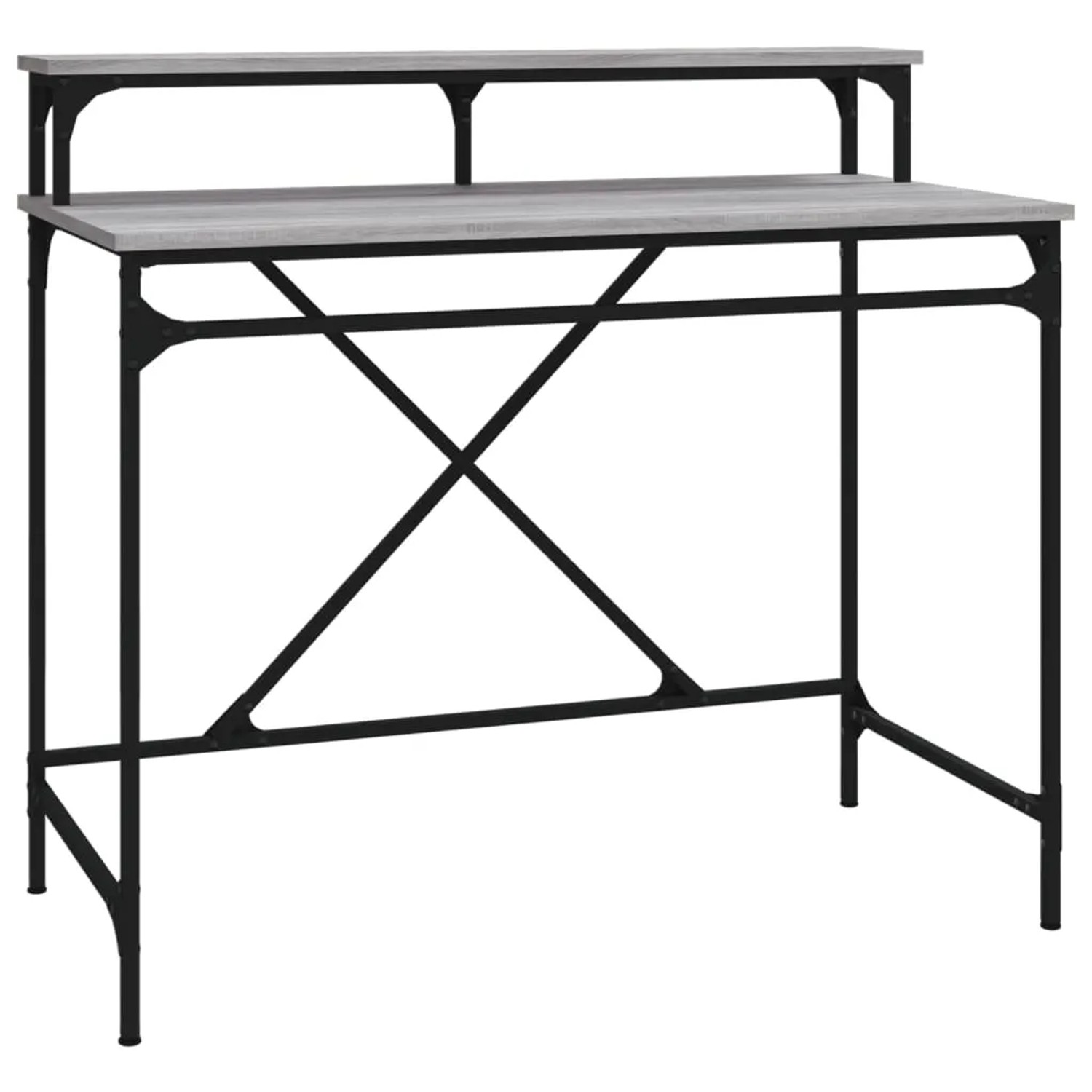 vidaXL Schreibtisch Grau Sonoma 100x50x90 cm Holzwerkstoff und Eisen 826702