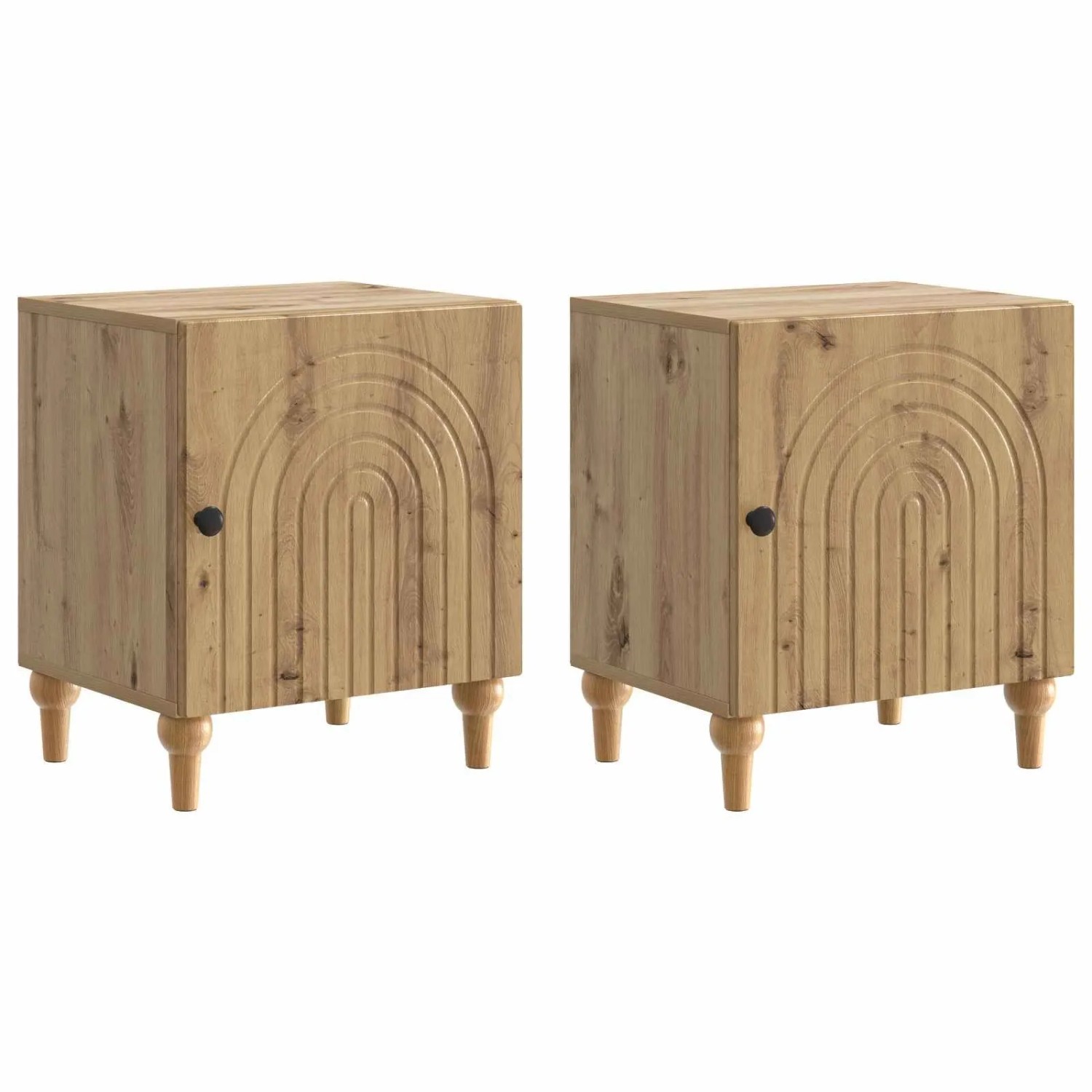 vidaXL Nachttisch 2 Stk Artisan-Eiche 43 x 34,5 x 50 cm Holzwerkstoff 894124