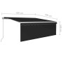 vidaXL Markise Manuell Einziehbar mit Rollo 4,5x3 m Anthrazit 3069319_7