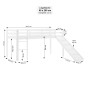 Homestyle4u Kinderbett 90x200 mit Lattenrost und Rutsche in Weiß 2254_3