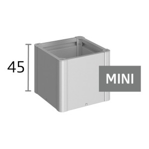 Dunkelgraues Biohort Belvedere Mini Metall-Pflanzbeet, quadratisch, 45 cm hoch, für Garten & Balkon.