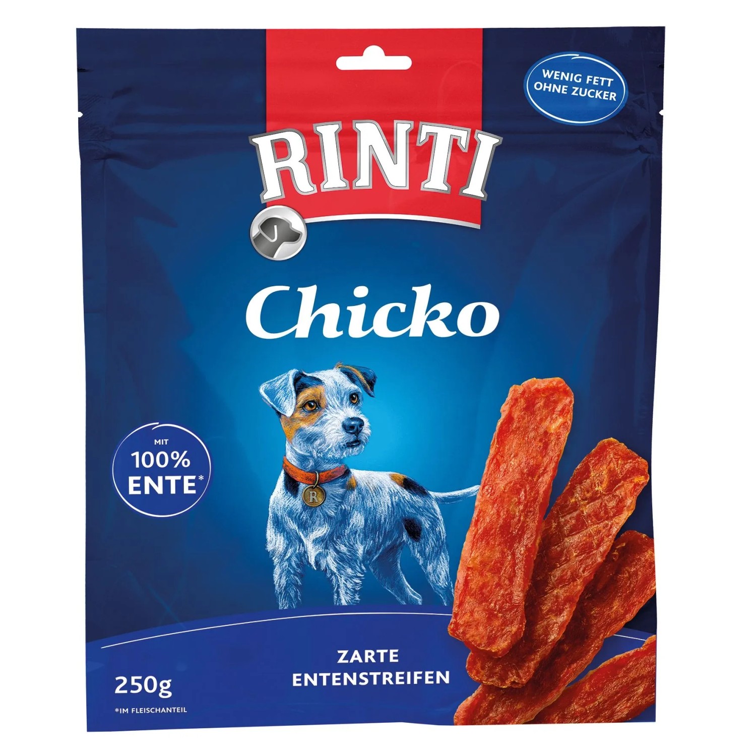 Rinti Hunde-Natursnacks Chicko Entenstreifen 250 g