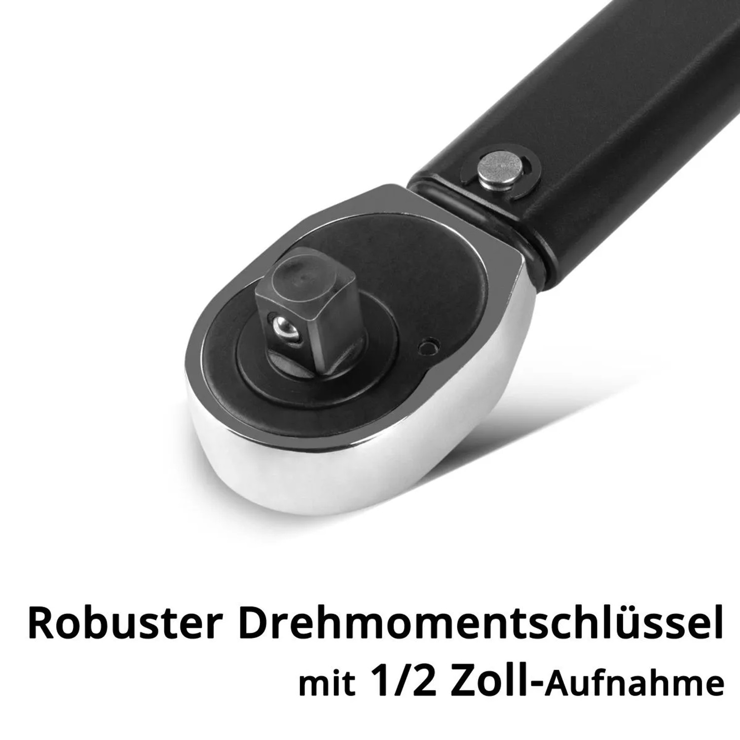 Robuster STAHLWERK Drehmomentschlüssel TW-350 mit 1/2 Zoll Umschaltknarre. Präzises Stahlwerkzeug, schwarz-silber.
