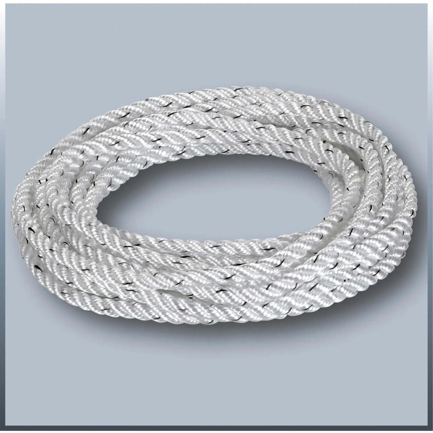Ablassseil (22m) für Einhell Tiefbrunnenpumpe GC-DW 1300 N, weiß, aufgerollt.