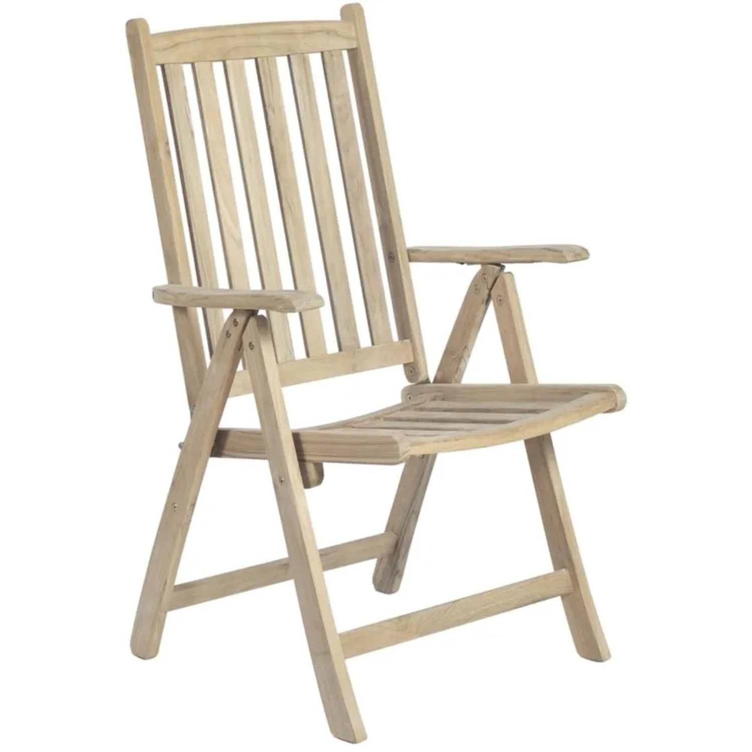 DELUKE Gartenstuhl MARA Teak Hellbraun Hochlehner Wetterfest Terrassenstuhl Outdoor Essstühle