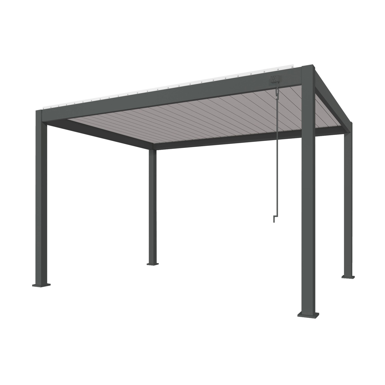 Dreamgarden Pergola 5 x 3 x 2,5 m Tropea Manuell Gerüst Anthrazit Lamellend günstig online kaufen