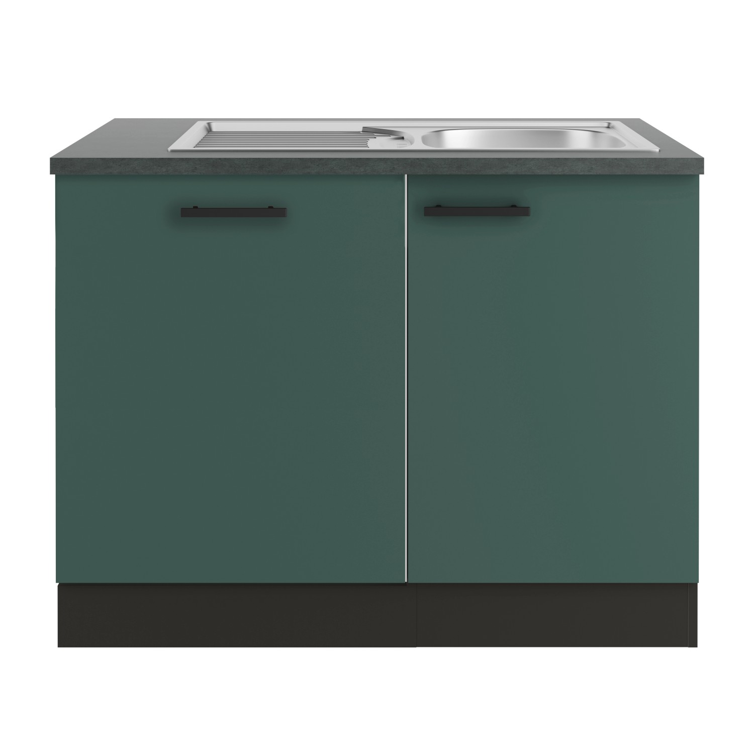 OPTIFIT Verona405 Spülenschrank-Set Steingrün günstig online kaufen