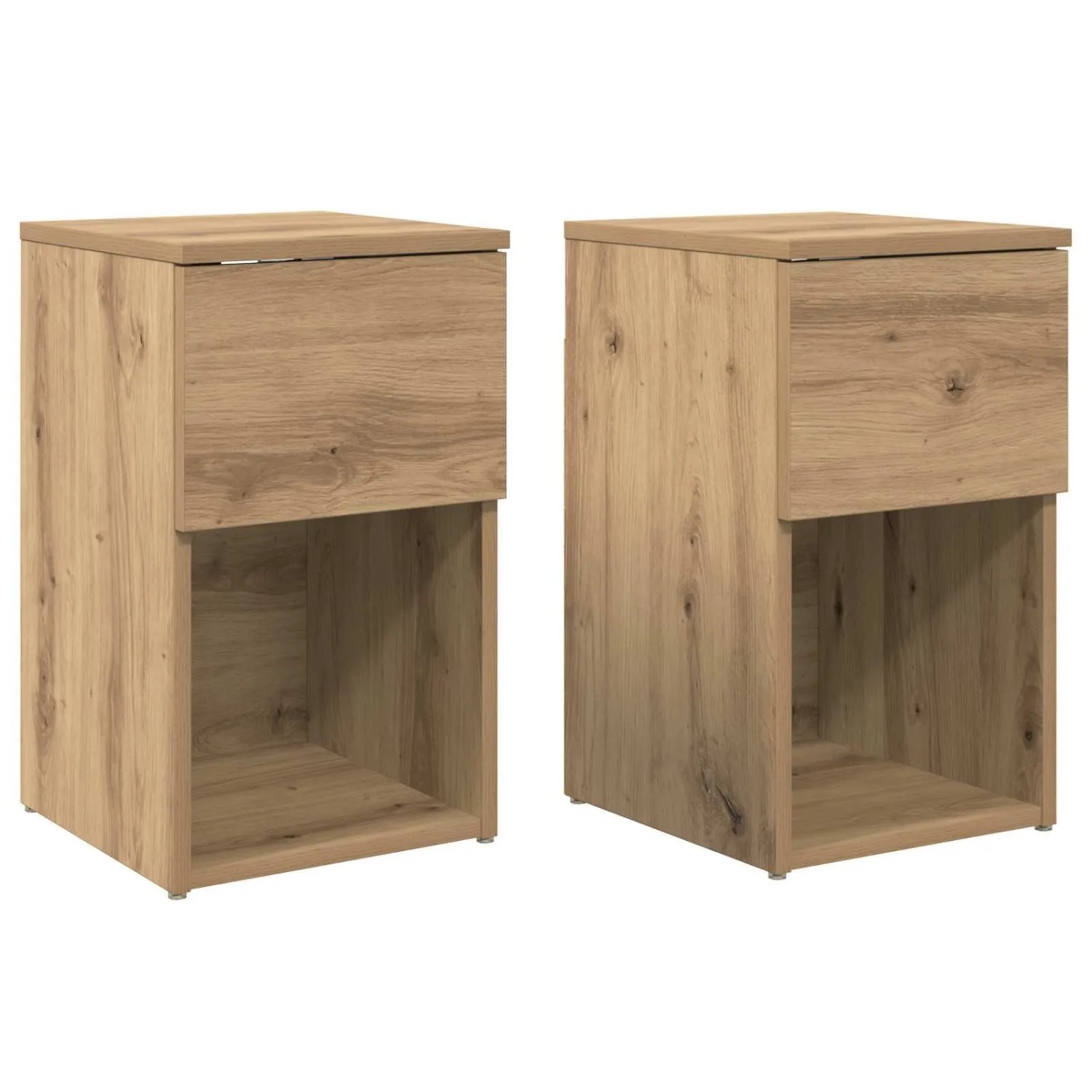 vidaXL Bettschrank 2 Stk Artisan-Eiche 29 x 31,5 x 49 cm Holzwerkstoff 8001112