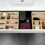 Fackelmann Schubladen-Box aus Buche mit Fächern zur Badmöbel-Organisation.