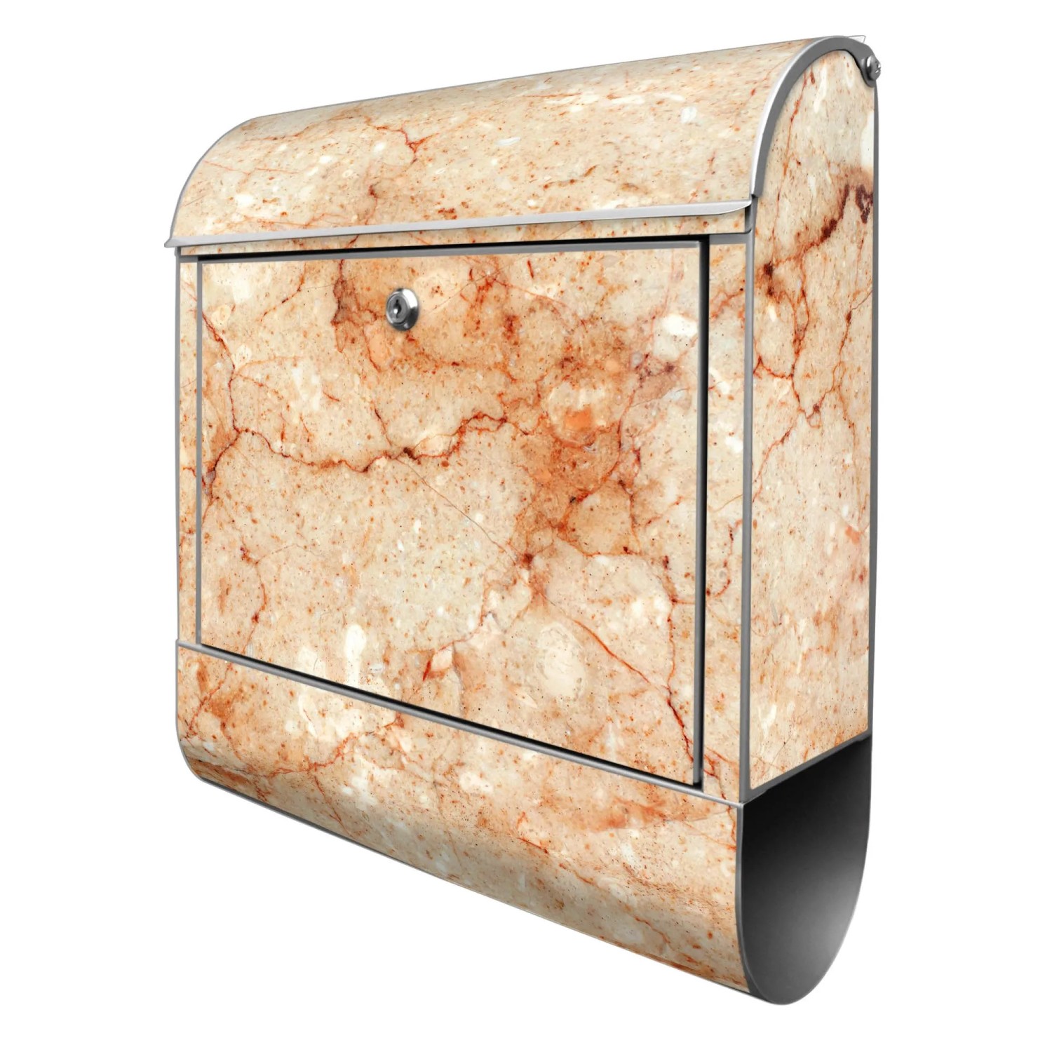 Banjado Design Briefkasten Silber Pulverbeschichtet 39x47x14cm 2 Schlüssel günstig online kaufen