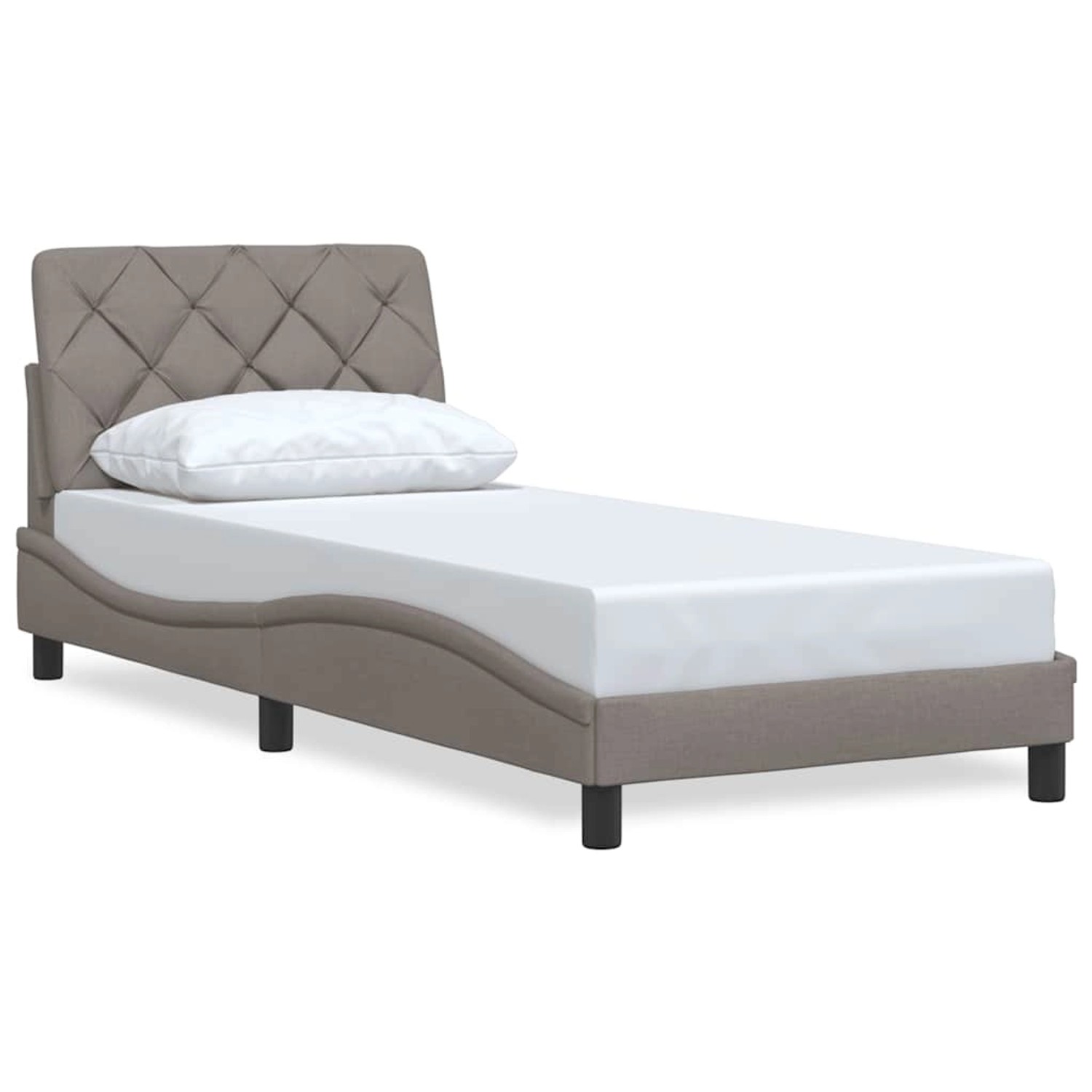 vidaXL Bettgestell ohne Matratze Taupe 80x200 cm Stoff 3310563 günstig online kaufen