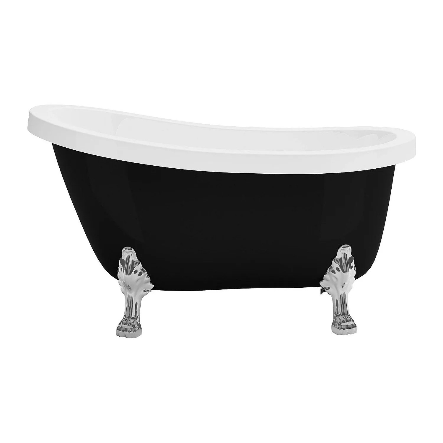 Vente-unique Freistehende Badewanne Mit Füßen Nisos Schwarz 145 cm