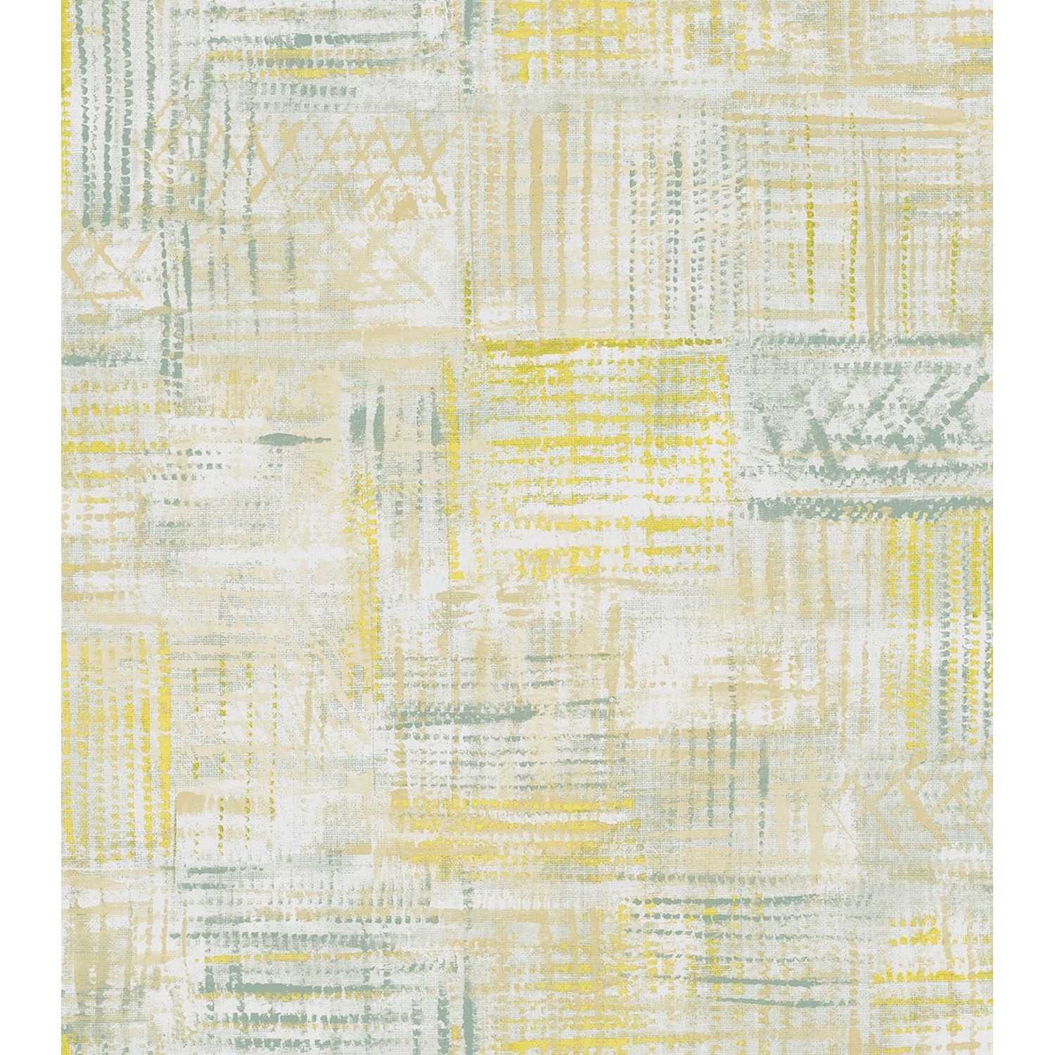 Sanders & Sanders Tapete Grafisches Motiv Gelb Und Grün 53 Cm X 1005 M - 64 günstig online kaufen