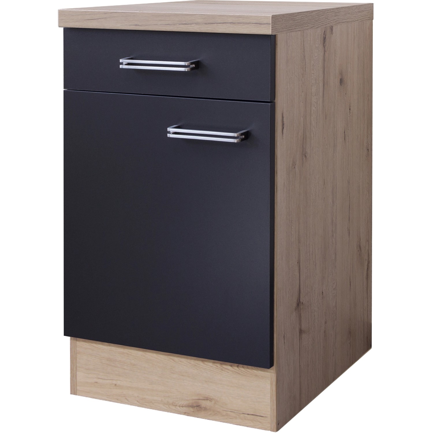 Flex-Well Exclusiv Unterschrank Lara 50 cm Anthrazit-San Remo Eiche