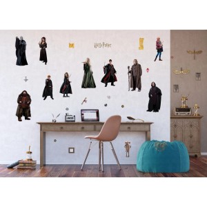 Graues Harry Potter Wandtattoo 85x65cm von Sanders & Sanders an Kinderzimmerwand.