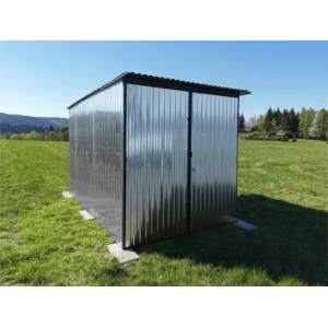 Liderstal Gerätehaus Basic aus Blech 200 x 300 cm Pultdach Zink