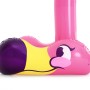 Detailaufnahme: Bestway Jumbo Wassersprinkler Flamingo, pink, gelb, lila, aufblasbar.