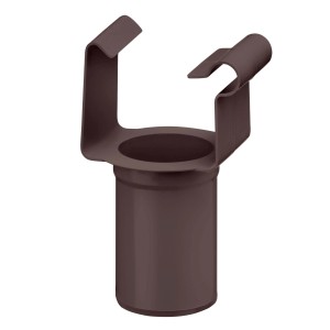 Inefa Einhangstutzen, dunkelbraun, für Kastenrinne DN 50/NW 68 zur Dachentwässerung.