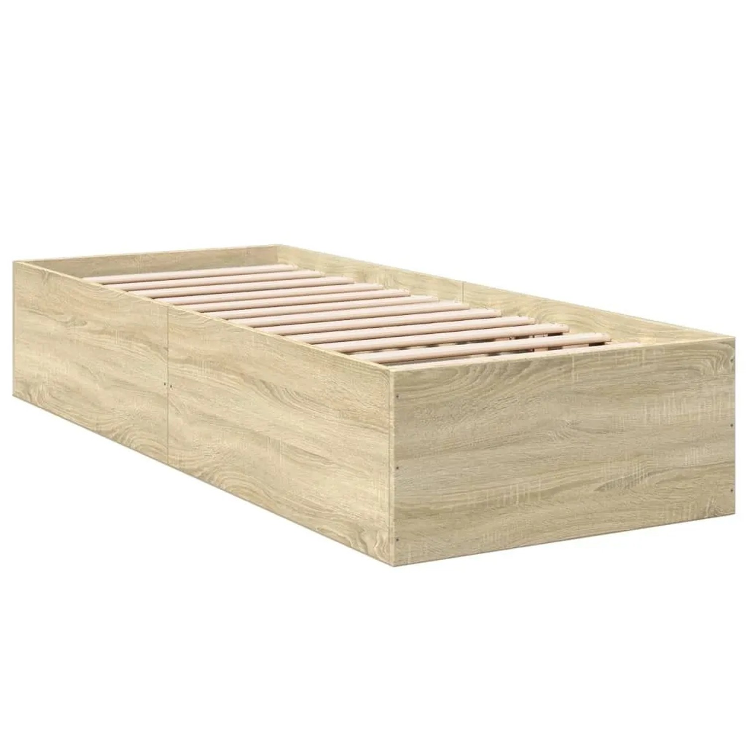 vidaXL Bettgestell Sonoma-Eiche 100x200 cm Holzwerkstoff 3281051 günstig online kaufen