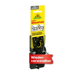 Neudorff Sugan Mäusefalle aus Kunststoff und Stahl, wiederverwendbar.