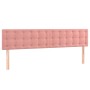 Rosa vidaXL Boxspringbett Kopfteil mit Samtbezug und Knopfheftung, Betten Zubehör.
