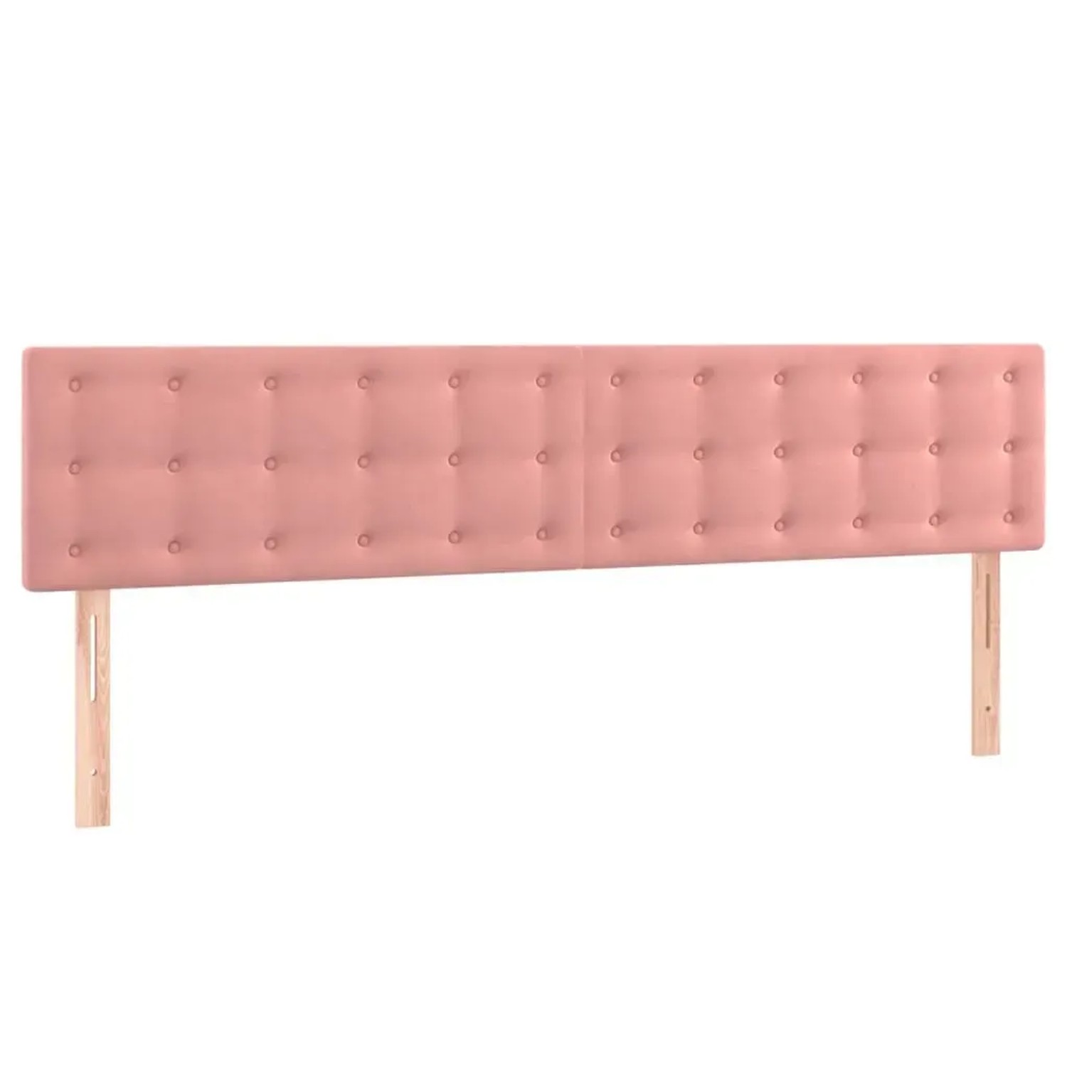 Rosa vidaXL Boxspringbett Kopfteil mit Samtbezug und Knopfheftung, Betten Zubehör.