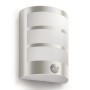 Moderne Philips LED Aussenwandleuchte Python mit Bewegungssensor in Edelstahl.
