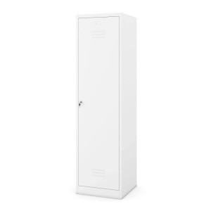 Weißer JAN NOWAK Besenschrank AGNES, 185x50x50 cm, abschließbarer Büroschrank für Haushalt & Büro.