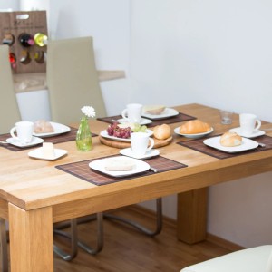 Relaxdays Tischset 4er Set Bambus Braun Rutschfest 45 cm x 30 cm x 0,3 cm 0,7 kg