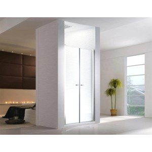 Glas Duschkabine mit Pendeltürsystem, 85x195cm, für Nische im Badezimmer.