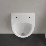 Weißes Villeroy & Boch O.NOVO Absaug-Urinal aus Keramik, wandhängend, mit glatter Oberfläche für Bad.